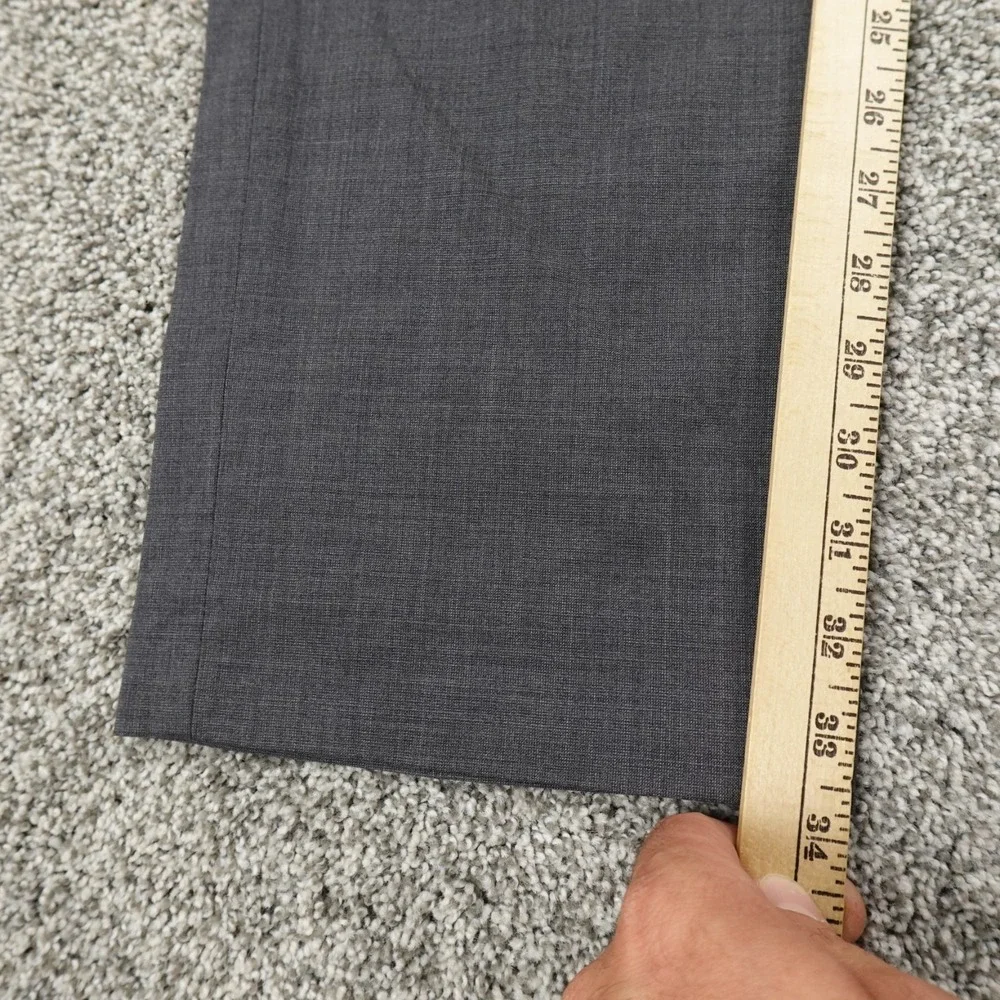 Banana Republic Pants Mens 34X34 Gray Wool Chino Trouser‎ Slacks Flat Front Flex
